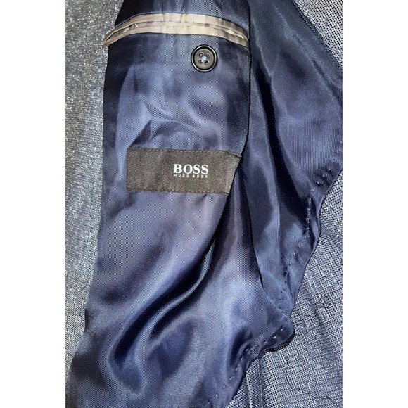 Hugo Boss Silk Wool Blazer Blue Men’s 42R - Picture 8 of 12